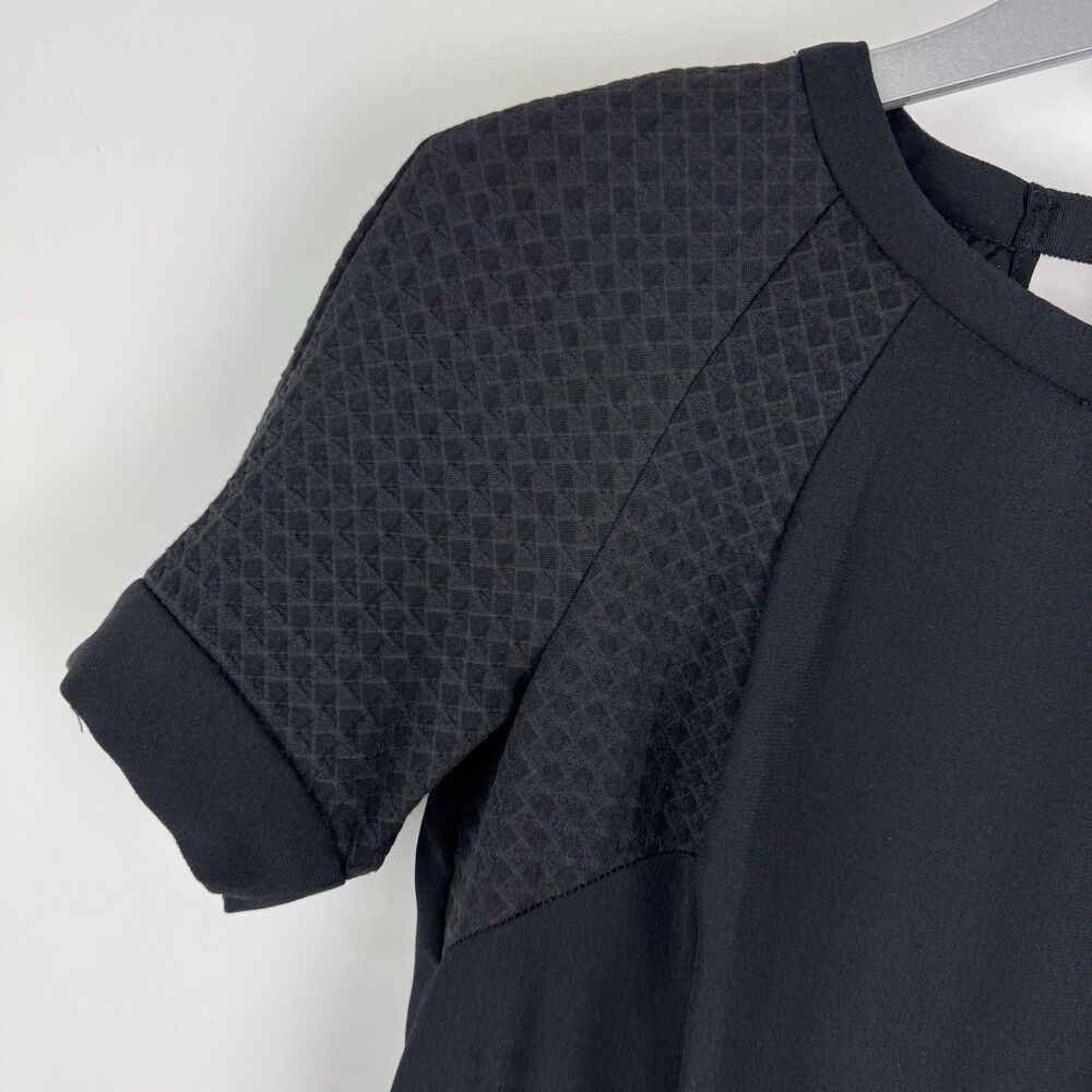 by Anthropologie Allegory Women's Black Short Sleeve Textured Jumpsuit - Picture 9 of 16